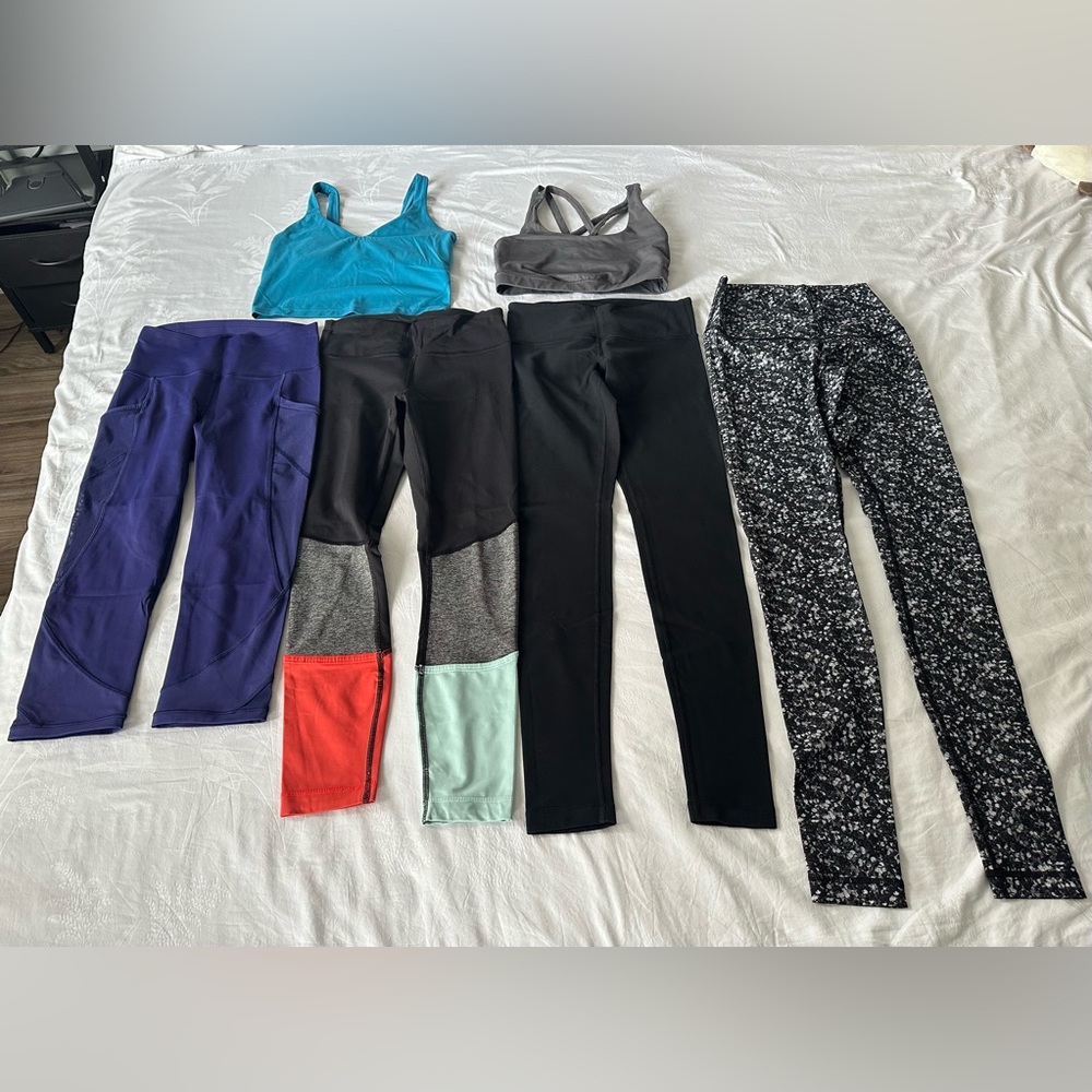 Lululemon Mixed Activewear Set — Tanks, Sports Bras & Leggings 6 Pieces